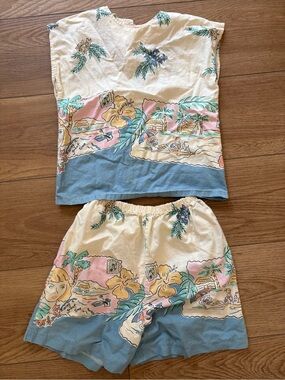 Vintage Hawaii Tropical Vacation Lounge Set Women’s Small Vacation Vibes